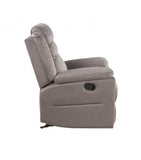 37" X 35" X 42" Velvet Upholstery Metal Reclining Mechanism Glider Recliner