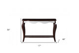 24" Dark Brown Solid Wood End Table