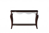 17" X 48" X 30" Walnut White Wood Sofa Table