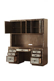 24" Gold Credenza Desk With Three Cabinets Seven Drawers