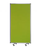 Green Rolling Three Panel Room Divider Screen