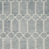 8'X10' Slate Blue Hand Tufted Geometric Indoor Area Rug