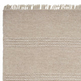 9' X 12' Natural Wool Hand Woven Area Rug