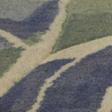 7' X 9' Wool Blue Or Green Area Rug
