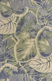 7' X 9' Wool Blue Or Green Area Rug