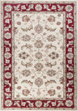 9' X 12' Polypropylene Ivory Or Red Area Rug