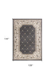 9' X 12' Polypropylene Grey Or Ivory Area Rug