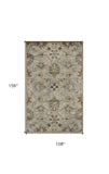 9'X13' Midnight Blue Hand Tufted Traditional Floral Indoor Area Rug