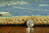 3' X 5' Midnight Floral Vines Wool Area Rug