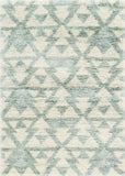 5' X 8' Ivory Or Grey Geometric Triangle Indoor Area Rug