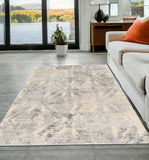 5' X 8' Ivory Or Grey Vintage Diamond Indoor Area Rug