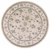 8' Round Polypropylene Beige Or Ivory Area Rug