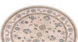 8' Round Polypropylene Beige Or Ivory Area Rug