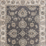 8'X10' Light Grey Floral Indoor Area Rug