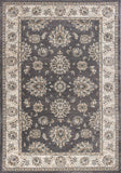 8'X10' Grey Ivory Floral Indoor Area Rug