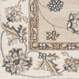 8'X10' Grey Ivory Floral Indoor Area Rug