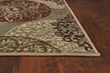 8' X 11' Sage Vintage Circular Patterns Indoor Area Rug