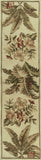 10' Ivory Hand Tufted Tropical Indoor Runner Rug
