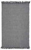 5'X8' Grey Hand Woven Houndstooth Indoor Area Rug