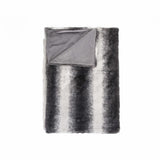 Charcoal Woven Acrylic Striped Plush Throw