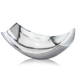 9.75" X 17" X 5.5" Buffed, Silver, Large Scoop Bowl