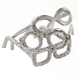 6.5" X 6.5" X 6.5" Silver Starburst Spheres Set Of 2