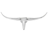 2" X 38" X 10" Buffed Long Horn Wall Bust