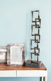 26" Bronze Metal Modern Abstract Tabletop Sculpture