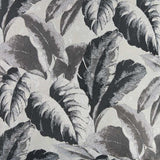 Gray Jacquard Tropical Leaf Decorative Throw Pillow Cover