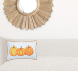 Pumpkin Trio Lumbar Decorative Throw Pillow Cover