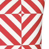 18"X18" Red Nautical Chevron Decorative Throw Pillow Cover Printed