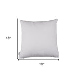 17"X 17" Grey Jacquard Leaf Decorative Throw Pillow Cover