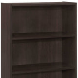 36" Brown Wood Adjustable Bookcase