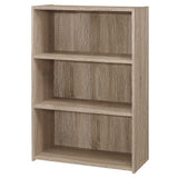 36" Taupe Wood Adjustable Bookcase