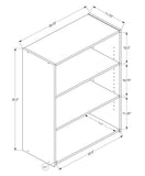 36" Taupe Wood Adjustable Bookcase
