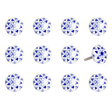 1.5" X 1.5" X 1.5" Ceramic Metal Multicolor 12 Pack Knob
