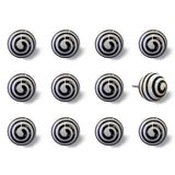 1.5" X 1.5" X 1.5" Ceramic Metal Multicolor 12 Pack Knob