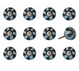 1.5" X 1.5" X 1.5" Ceramic Metal Multicolor 12 Pack Knob