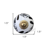 1.5" X 1.5" X 1.5" Ceramic Metal Multicolor 12 Pack Knob