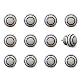 1.5" X 1.5" X 1.5" Ceramic Metal Multicolor 12 Pack Knob
