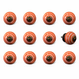 1.5" X 1.5" X 1.5" Ceramic Metal Multicolor 12 Pack Knob