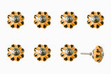 1.5" X 1.5" X 1.5" Ceramic Metal Yellow Green 8 Pack Knob