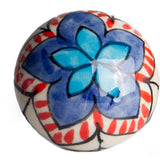 1.5" X 1.5" X 1.5" Ceramic Metal Multicolor 8 Pack Knob