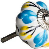 1.5" X 1.5" X 1.5" Ceramic Metal Multicolor 12 Pack Knob