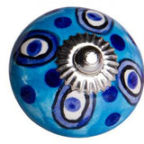 1.5" X 1.5" X 1.5" Ceramic Metal Multicolor 12 Pack Knob