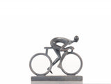 Minimalist Cyclist Cement Finish Statue