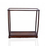 14" Silver And Clear Glass Standard Display Stand