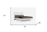 Two Piece Indoor Beige Italian Leather Five Person Seating Set