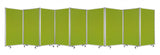 318" X 1" X 71" Green, Metal, 9 Panel, Screen