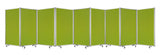318" X 1" X 71" Green, Metal, 9 Panel, Screen